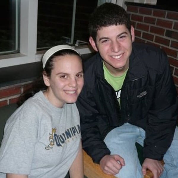 emily and michael sarin smile together freshman year