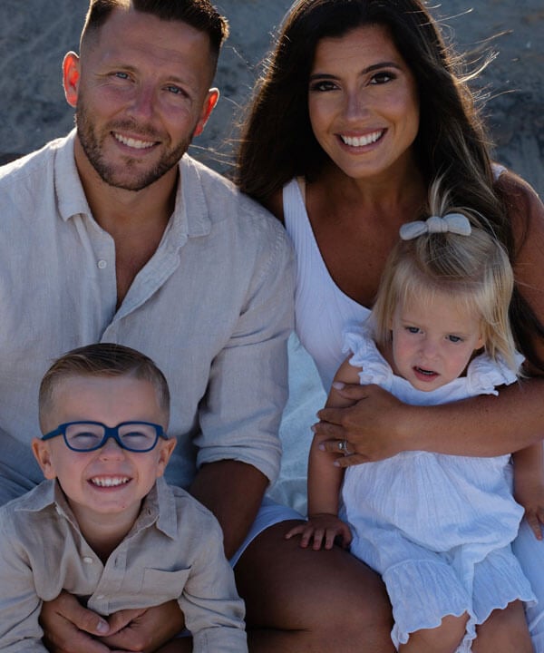 Alisha and John McCarthy with their two children.