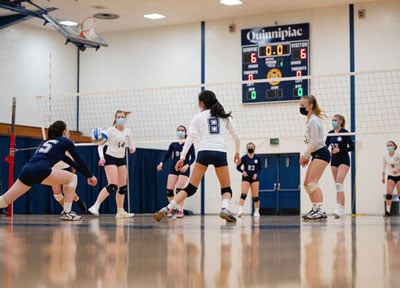 Group of girls playing volleyball