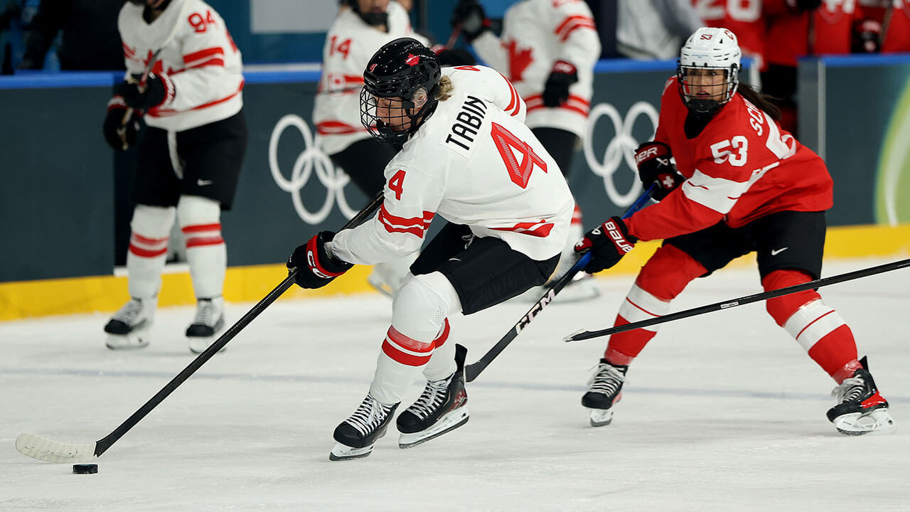 Kati Tabin skates at the 2026 Winter Olympics in Milan.