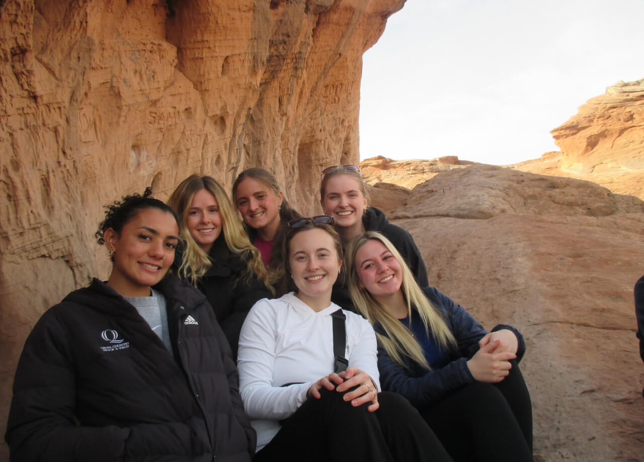 Quinnipiac nursing students pose on trip to the Navajo nation