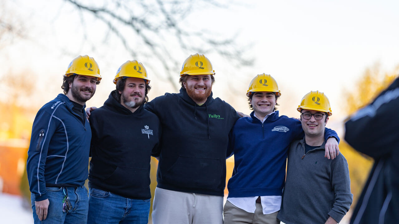 Students pose for a photo