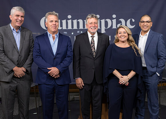 Dean Rousch with Hall of Fame honorees Rich Barry, Bruce Taylor, Ray Hernandez and Meredith Klein