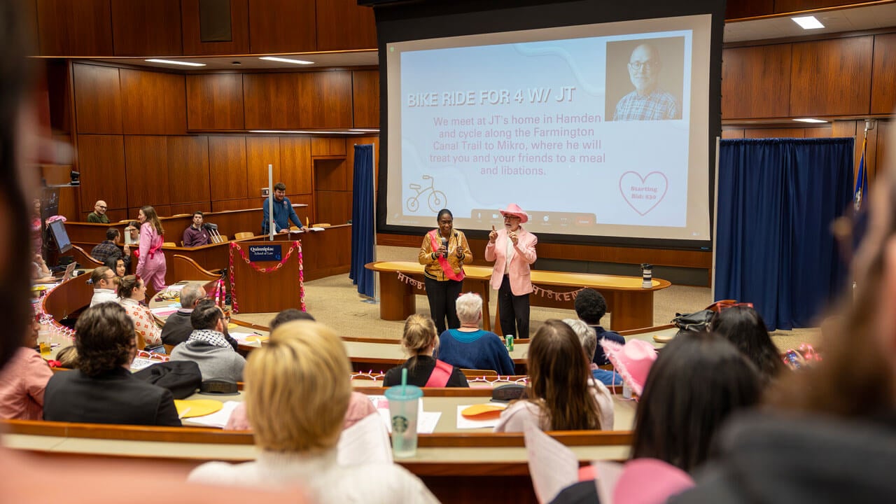 W. John Thomas offers bike ride and lunch to Quinnipiac law students