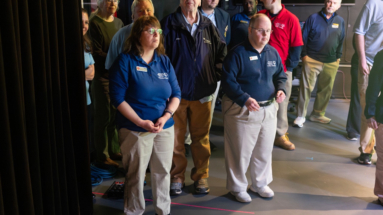 Athletes at Special Olympics Connecticut media training event