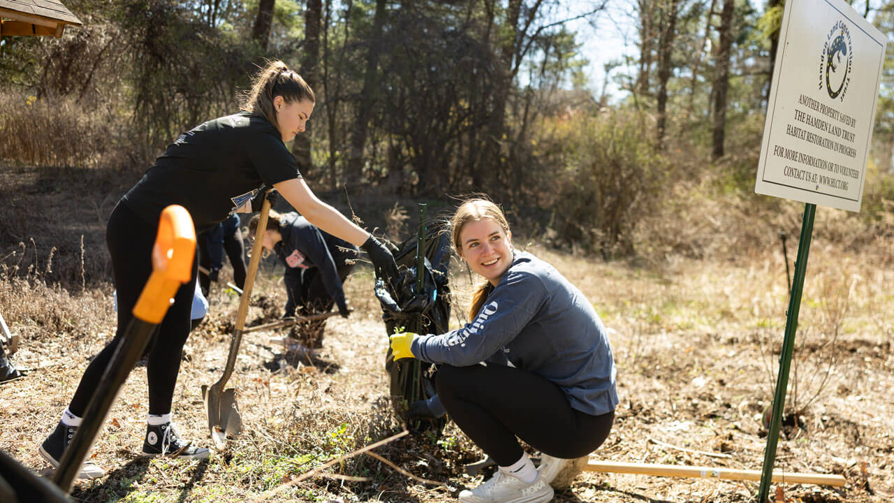 Students working side by side to give back at Big Event 2026