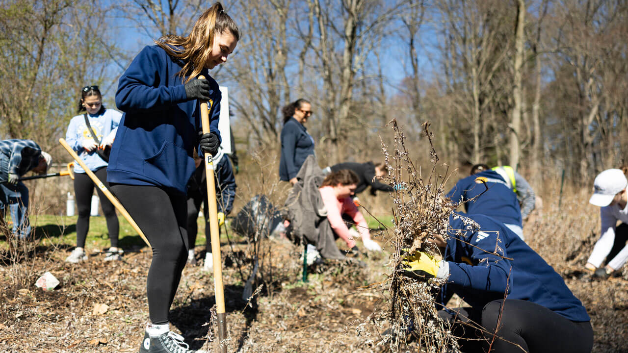 Students engaging in meaningful service at Big Event 2026
