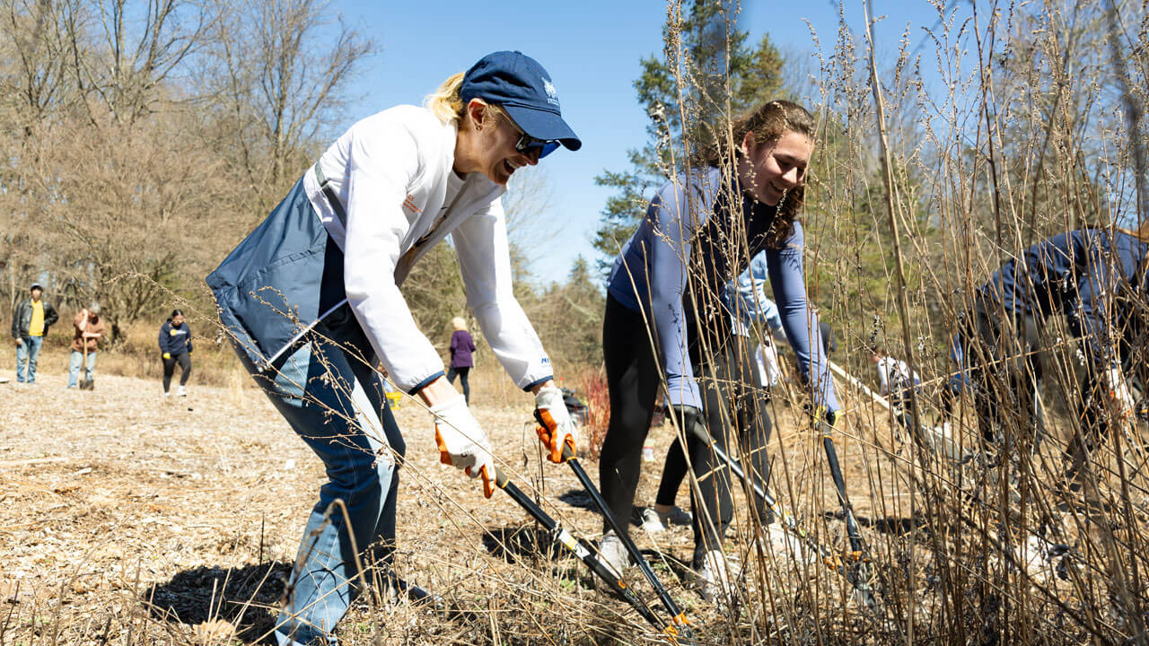 Students working collectively to uplift the community at Big Event 2026