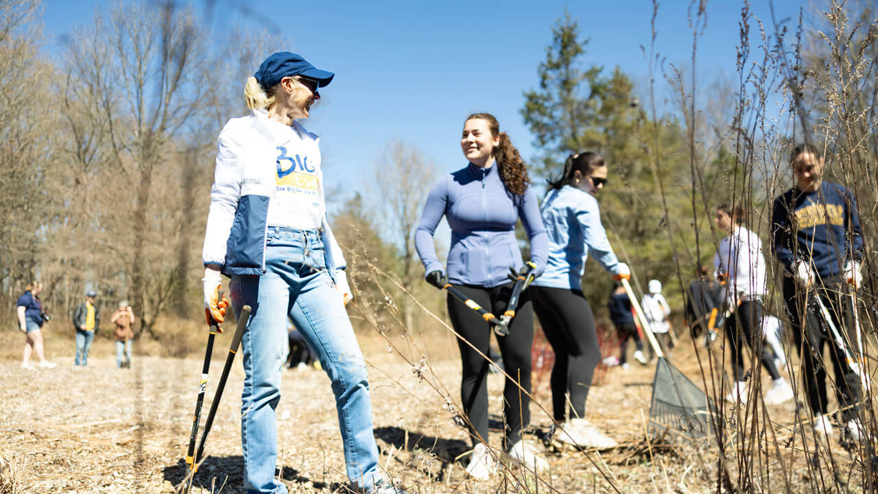 Students participating in a day of service at Big Event 2026