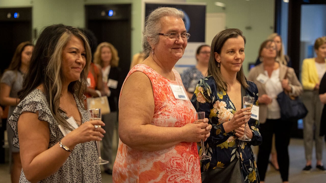 Attendees enjoy refreshments