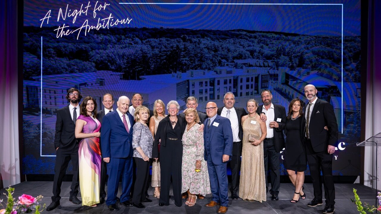 Group photo taken at the Quinnipiac Gala