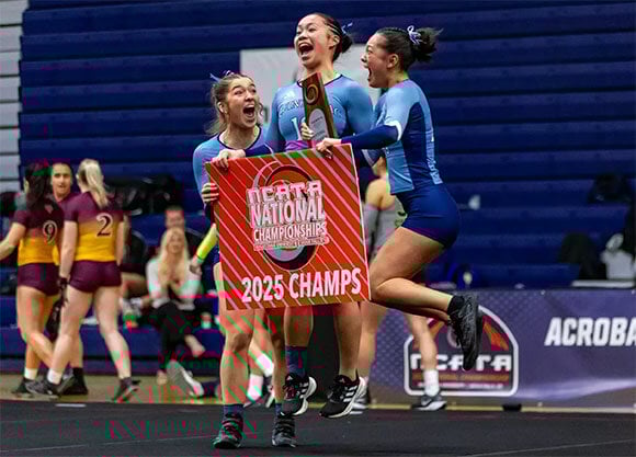 National championship-winning acro tumbling