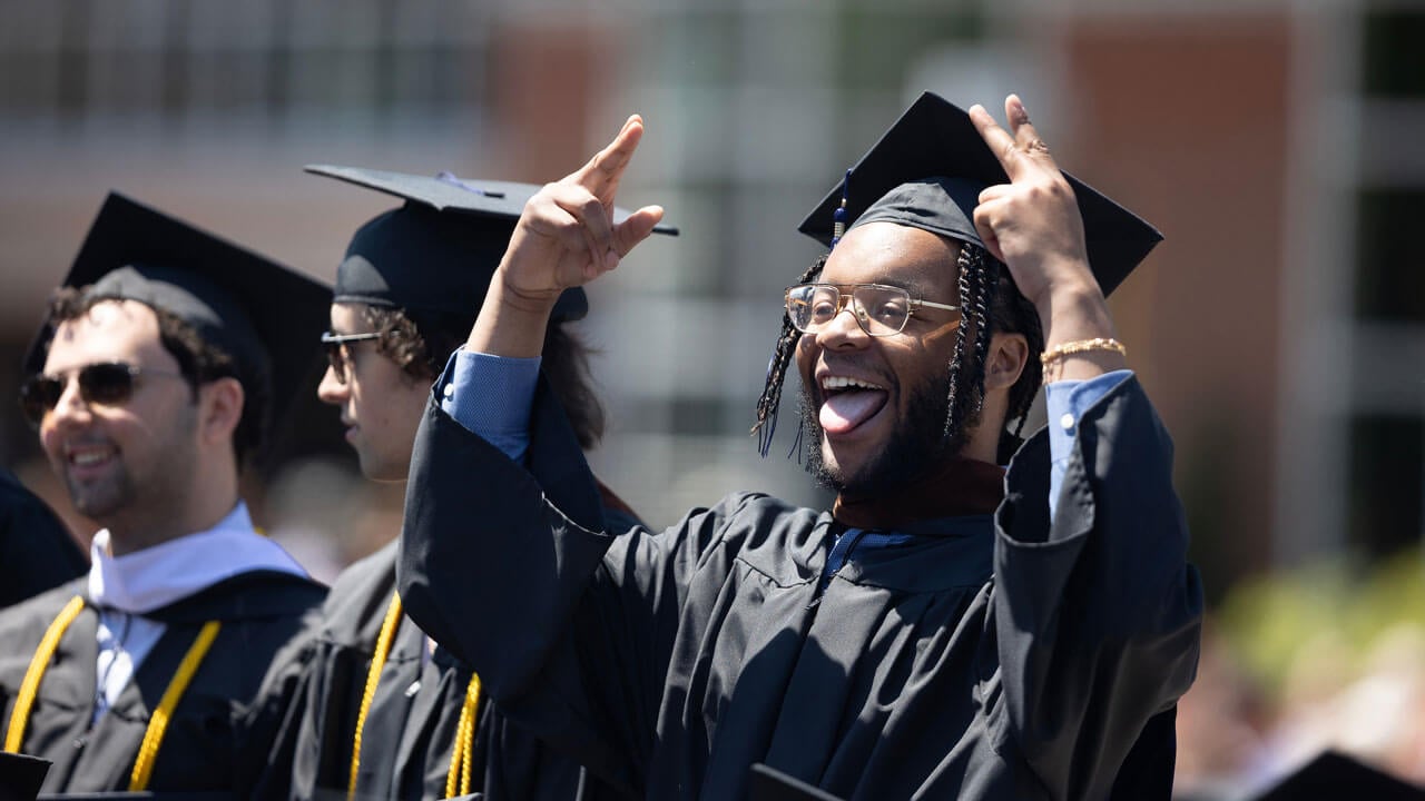 Graduate gestures for celebration