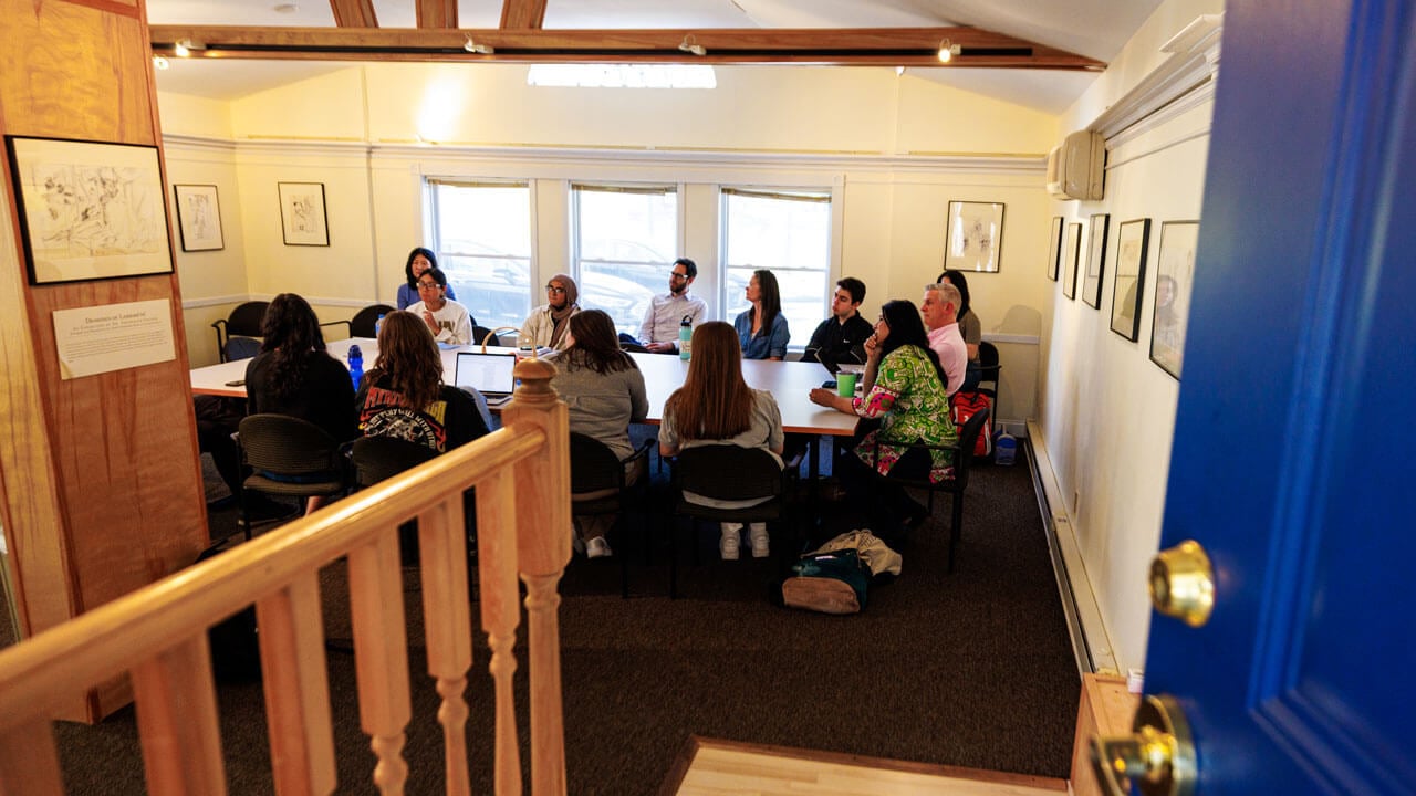 Quinnipiac faculty and students discuss global awareness.