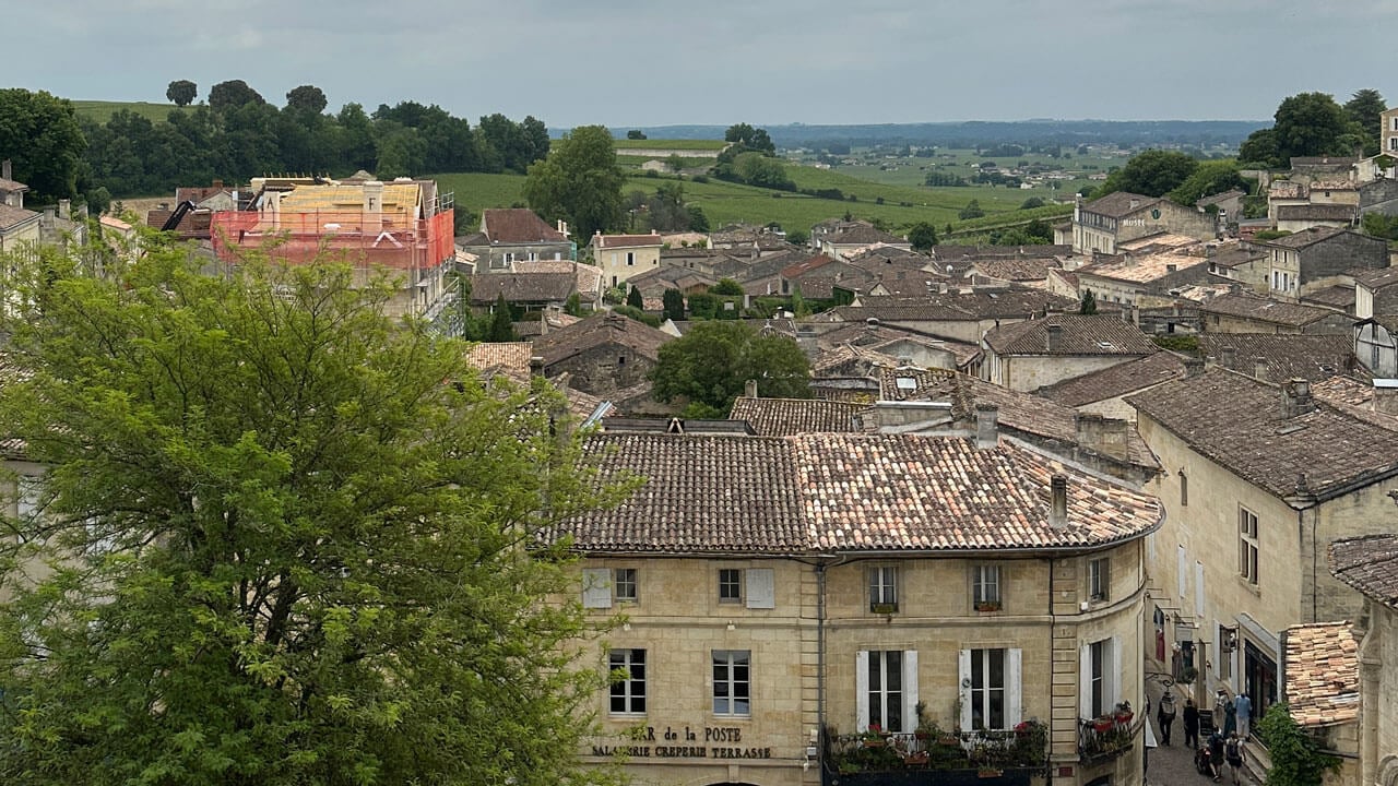 Overview of old village in Saint-Émilion, France