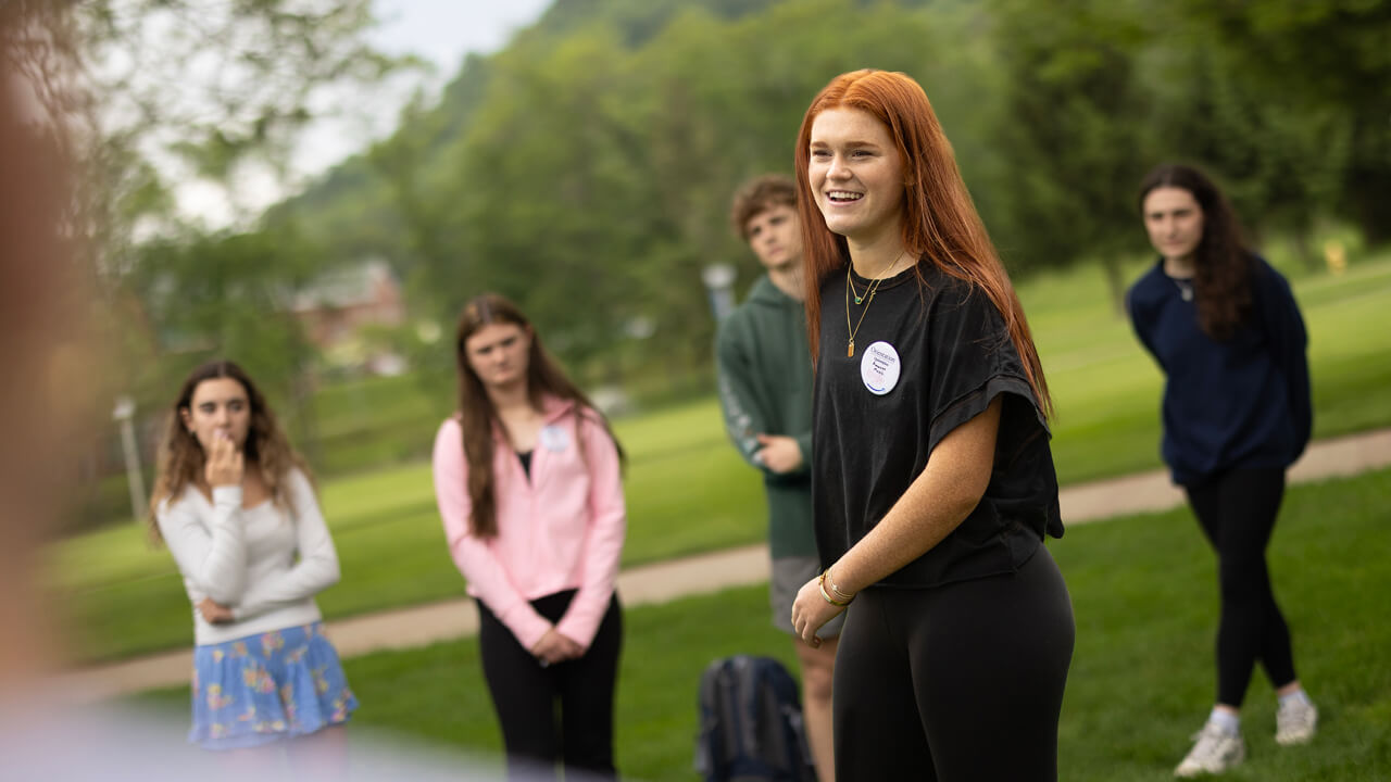 Student smiles