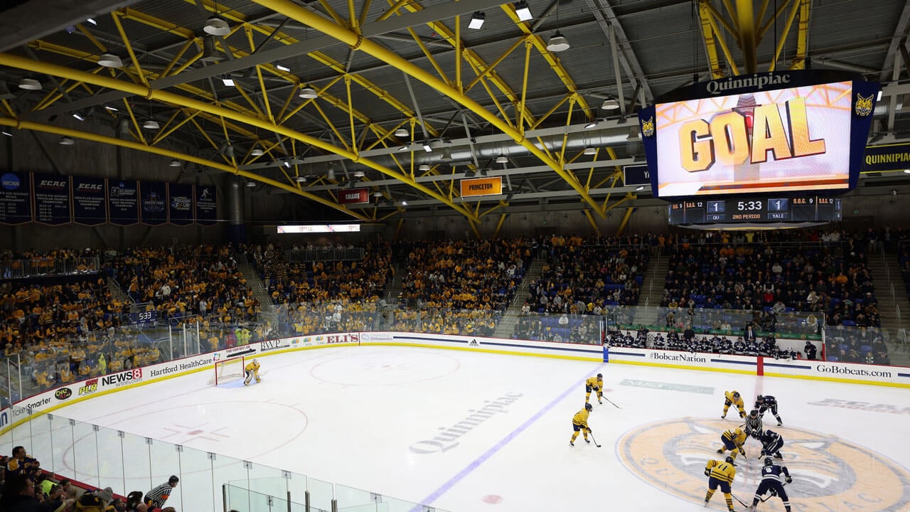 Hockey stadium during Beat Yale game