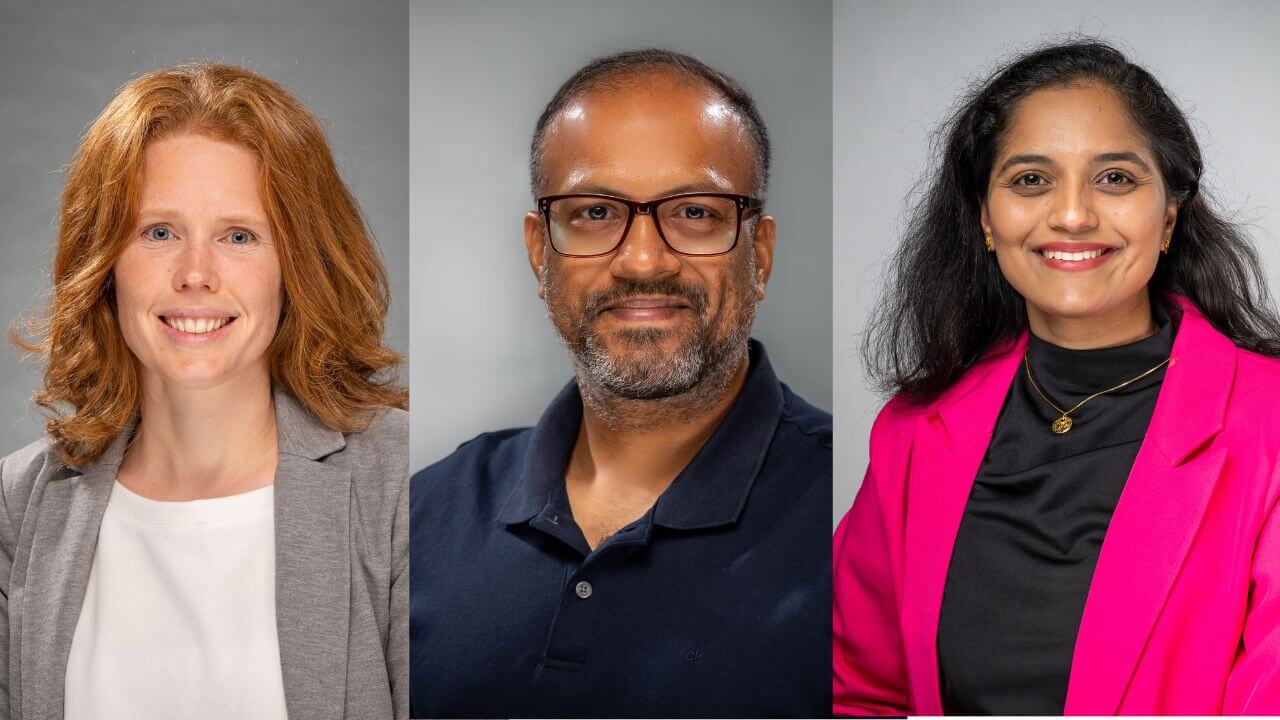 Headshots of Mary Ho, Chetan Jaiswal and Kruti Shah