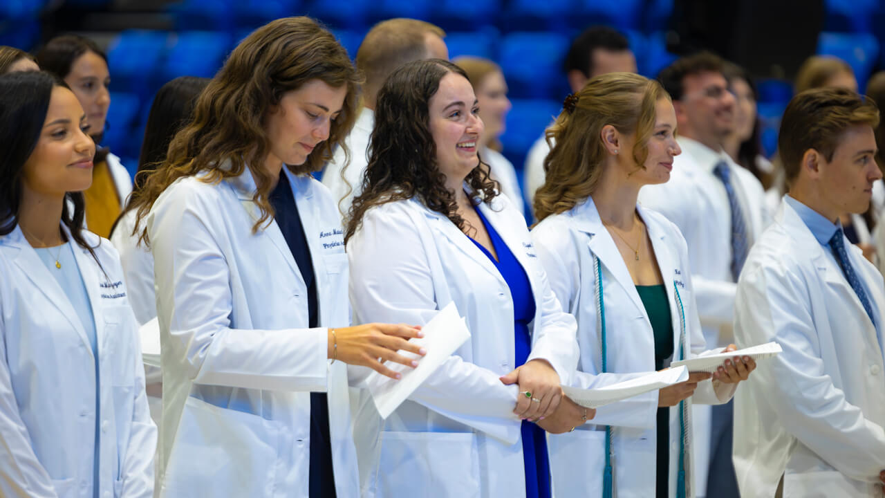 Students standing