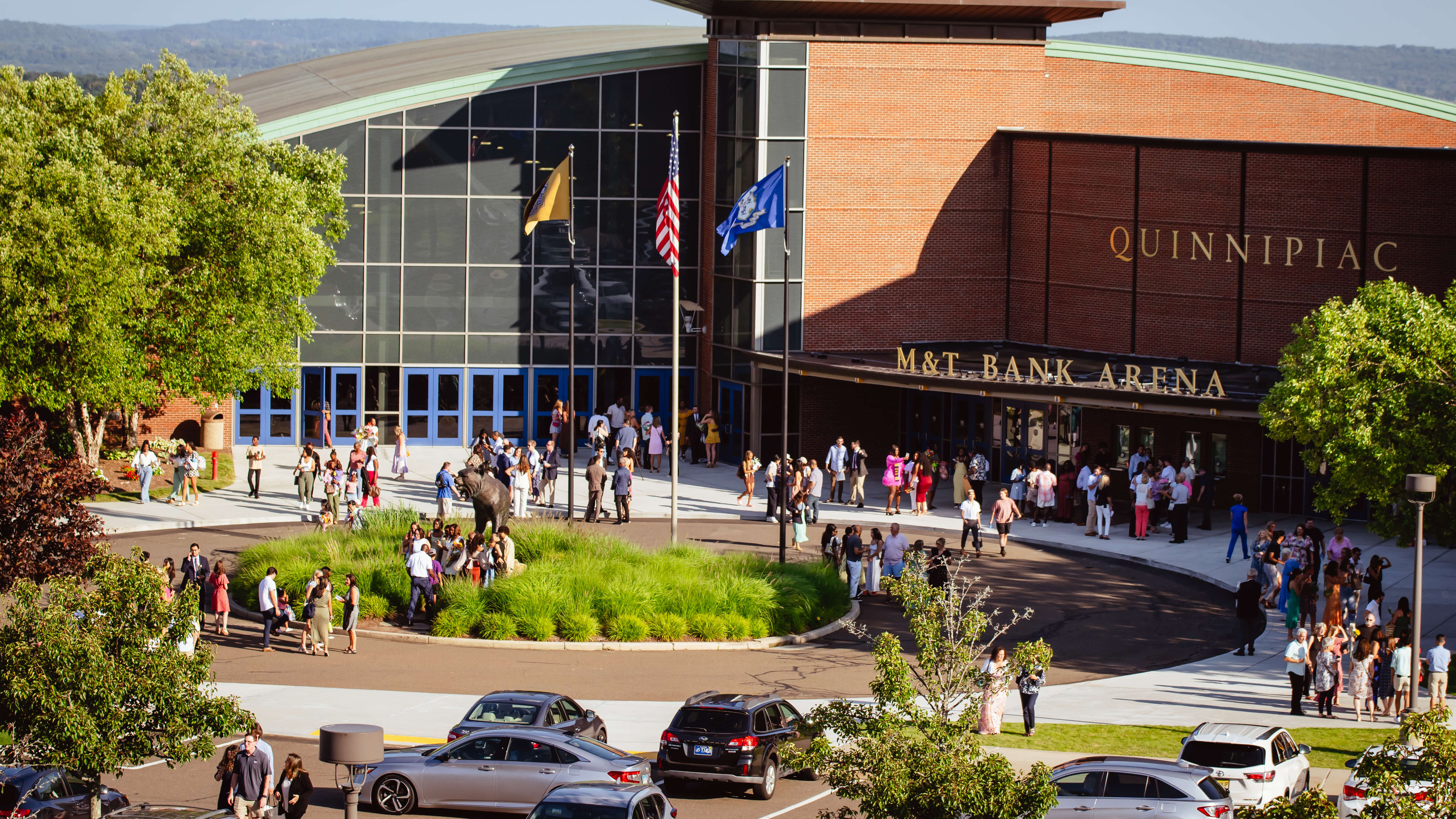 A birds-eye view of the M&T Bank Arena on Rocky Top