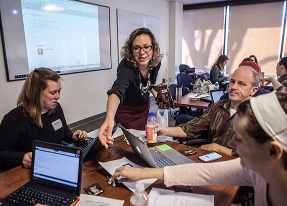 ELizabeth Brown familiarizes area educators on the benefits of Google application during the School of Education Professional Development Day