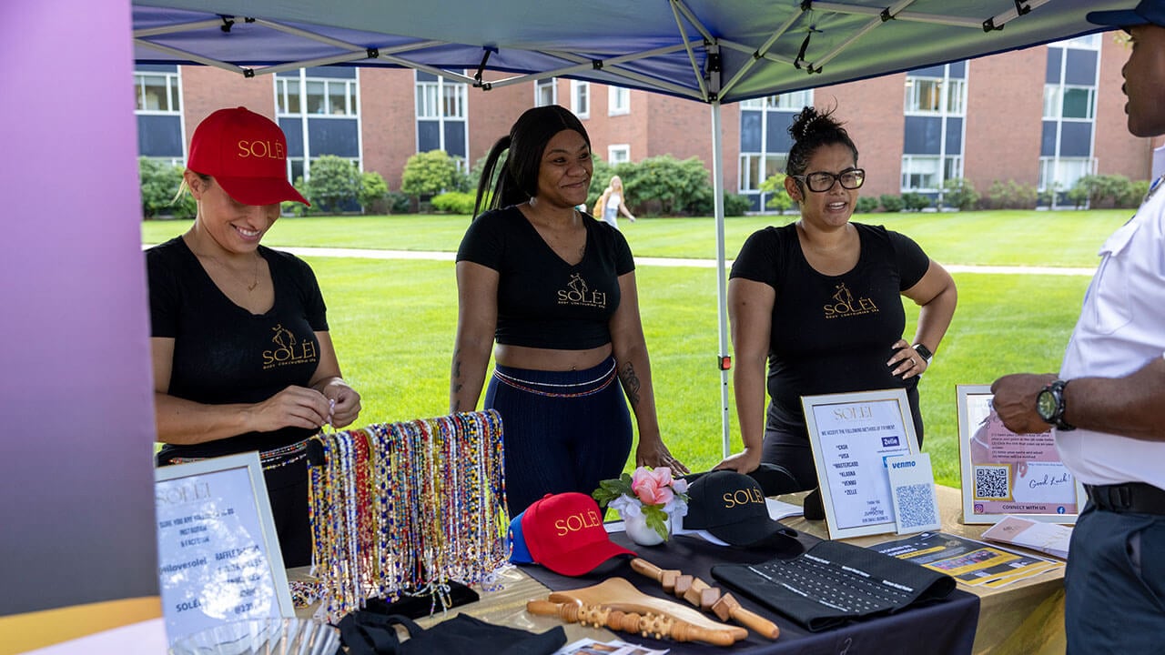 Soléi, a spa business, tables on the Quad