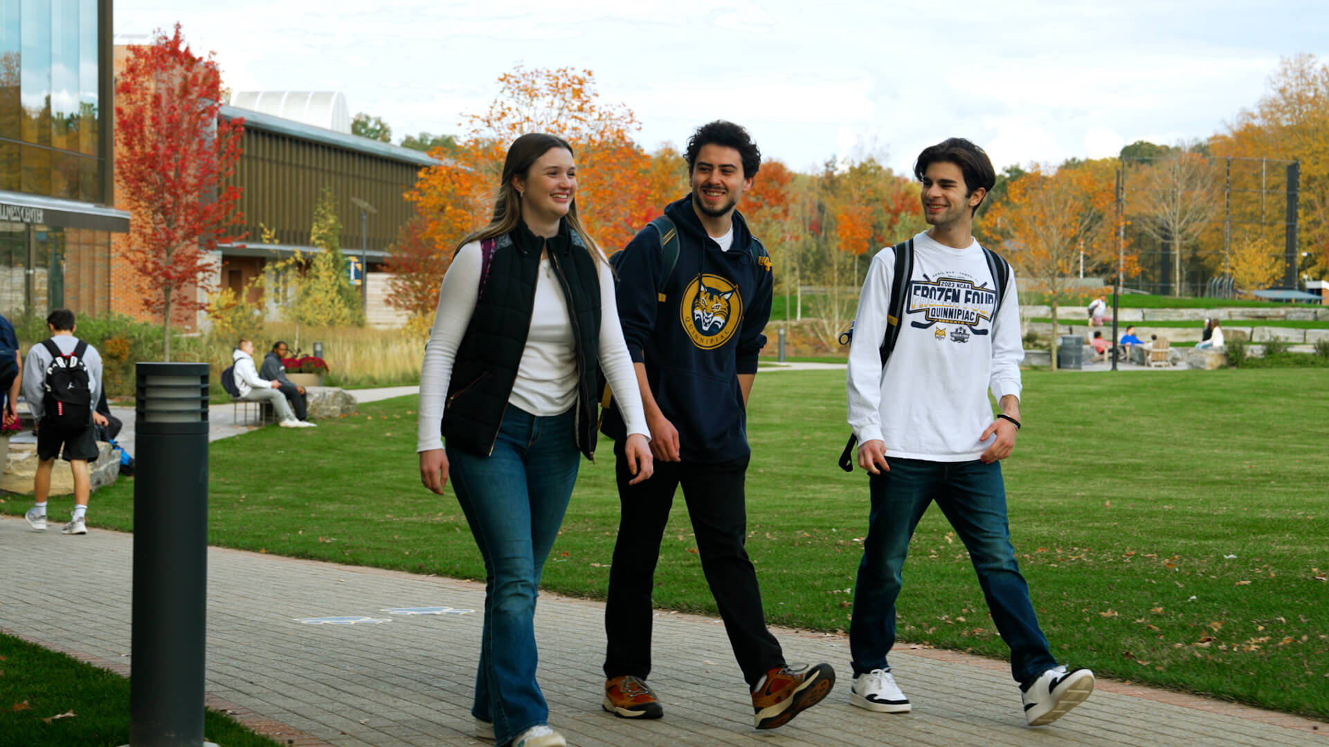 Scenes of Quinnipiac during the fall season