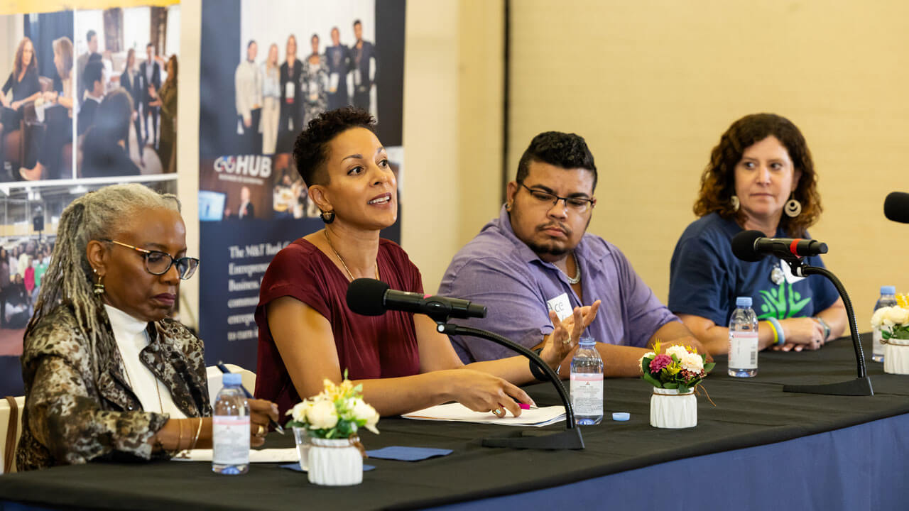 Panel of speakers at the Colors of Connecticut festival.