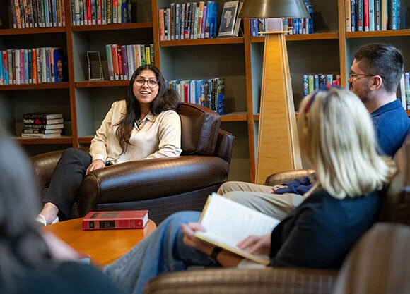 Law students study together.