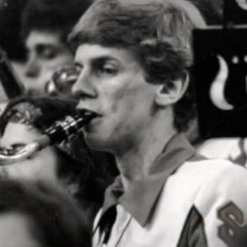 Brian Koonz playing the saxophone