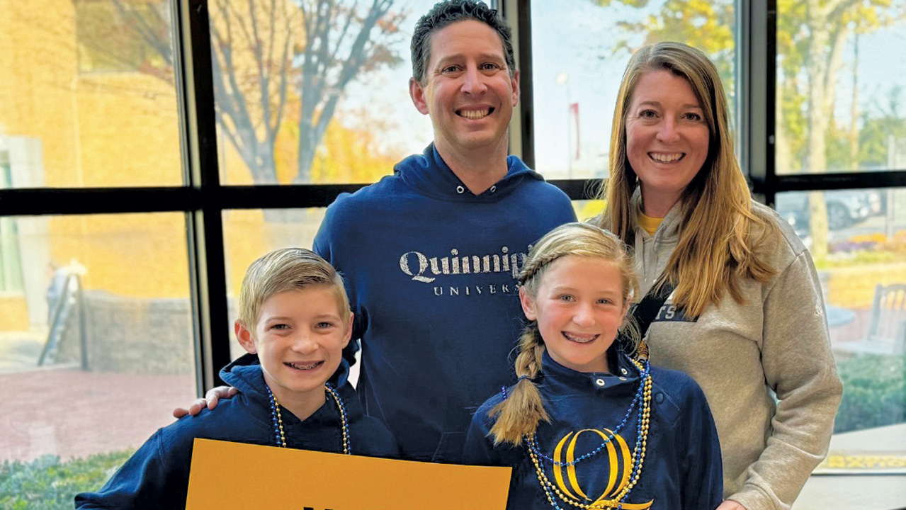 Fans celebrate at Quinnipiac men's basketball