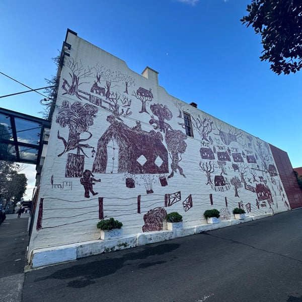 Aboriginal Peoples drawings on a wall