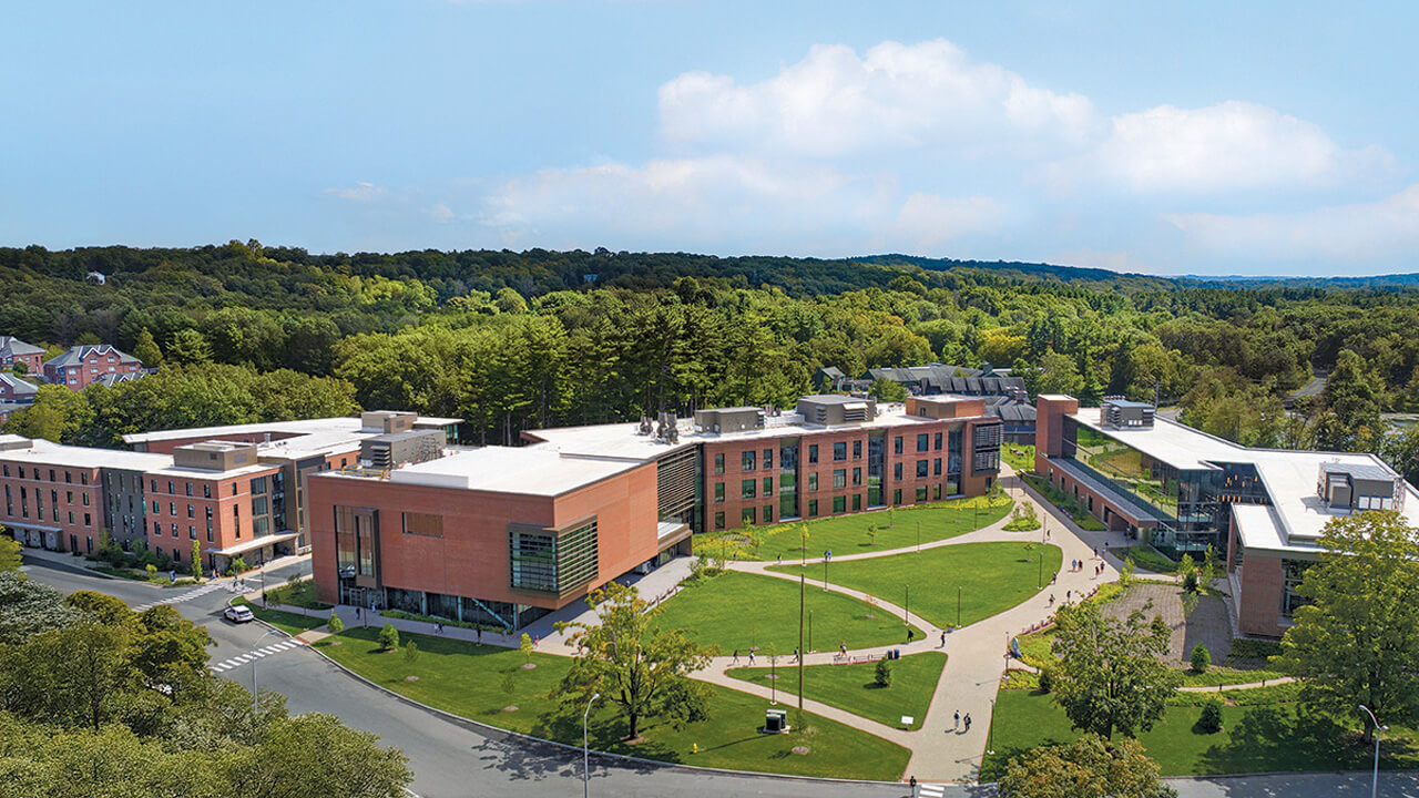 Overhead photo of Quinnipiac's South Quad