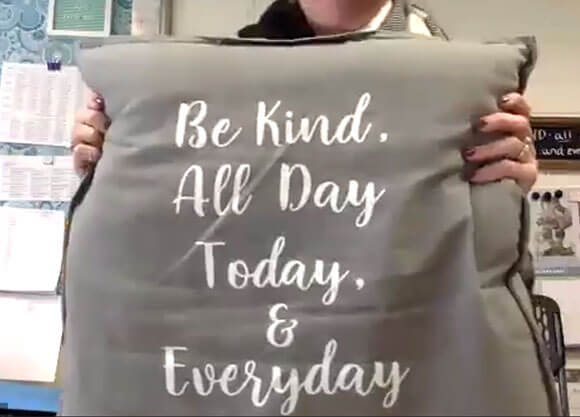 Be kind, all day, today, and everyday pillow