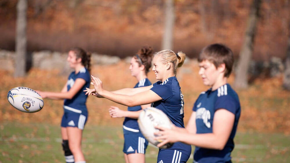 The Women’s Rugby, the three-time defending national champions, practice on a beautiful fall day on the Mount Carmel Campus.