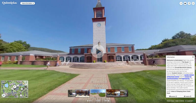 Take a virtual tour of Quinnipiac