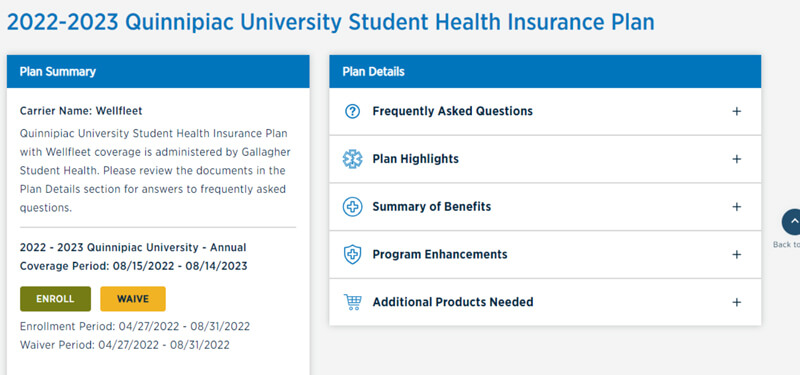 Gallagher waive or enroll in health insurance