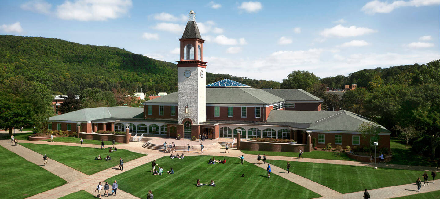 Aerial view of Mount Carmel Campus quad