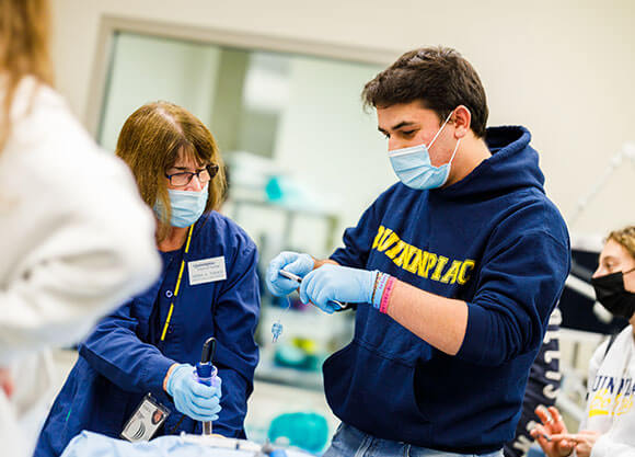 Nursing students participate in an immersive learning experience