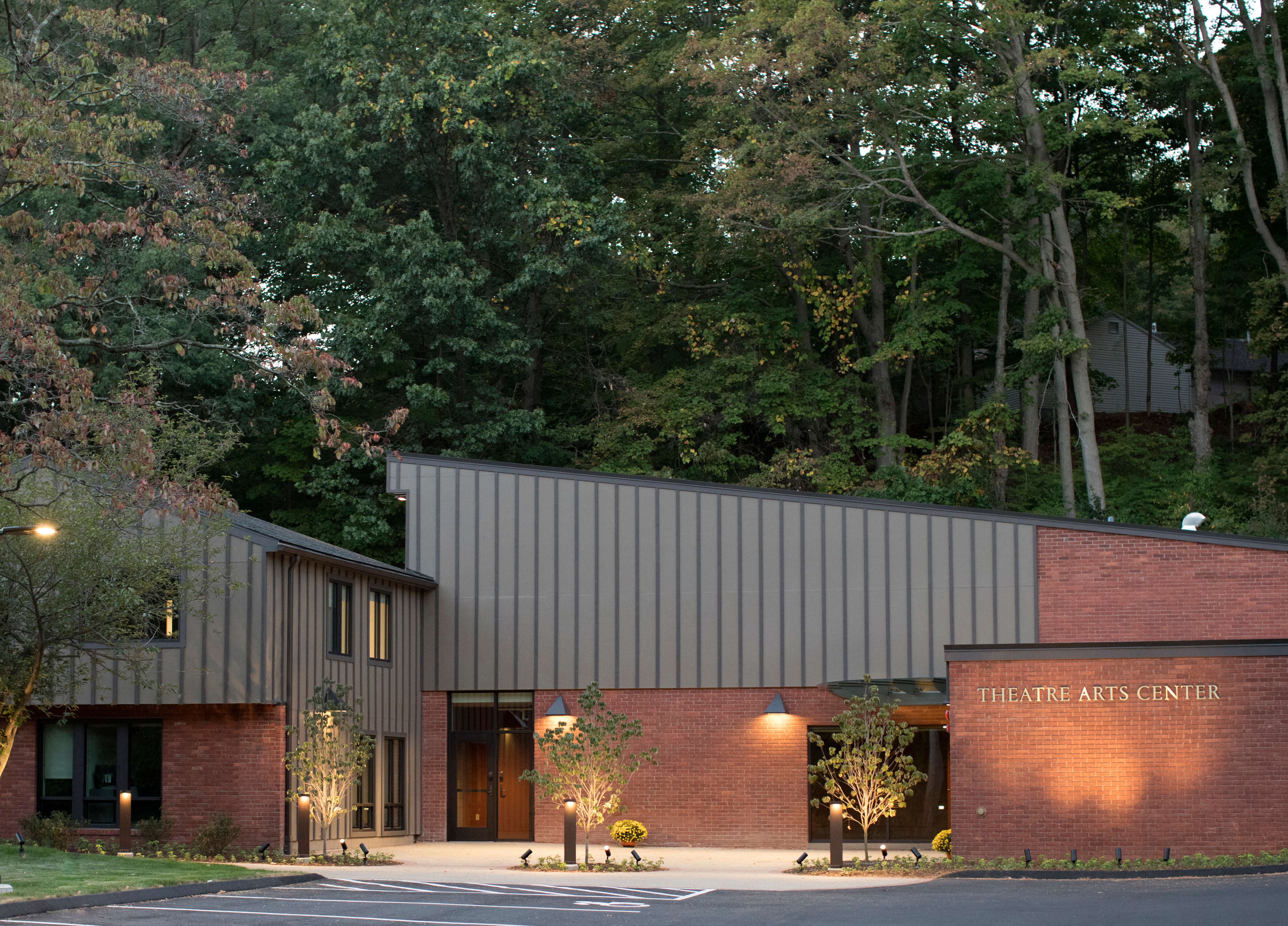 Exterior of Quinnipiac's Theater Arts Center