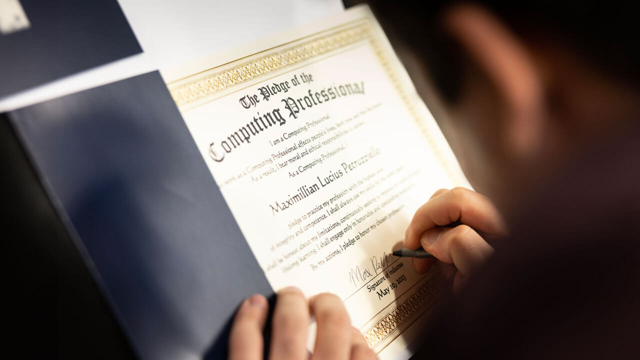 Signing the Pledge of the Computing Professional