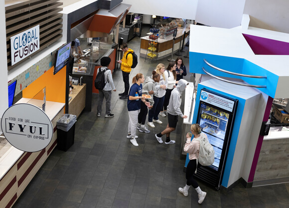 Aerial view of the Mount Carmel Campus dining hall