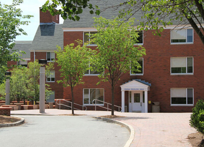 Entrance to Dana English residence hall