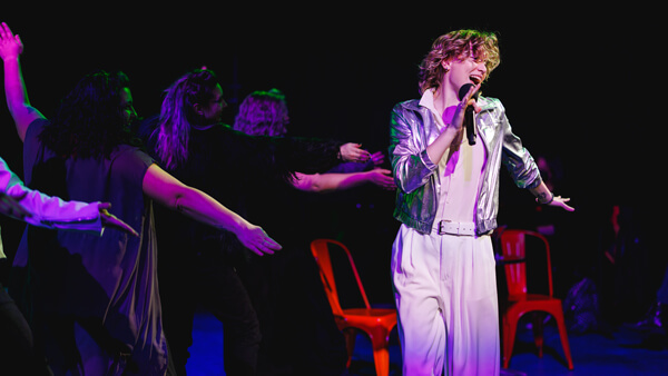 Student actor performs in a Quinnipiac theater production.